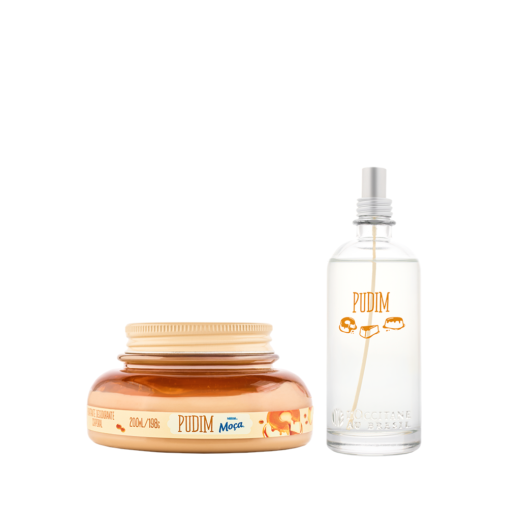 Combo Pudim: Hidratante Corporal e Spray Perfumado